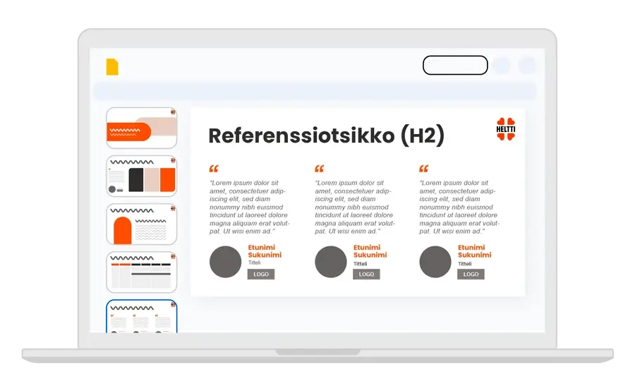 Slides-esitys tietokoneella