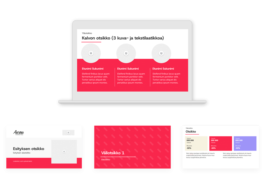 Kannettavan ruudulla Slidespohja